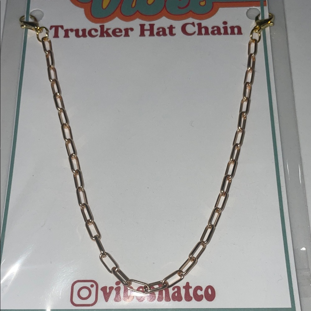 Gold Paperclip Trucker Hat Chain